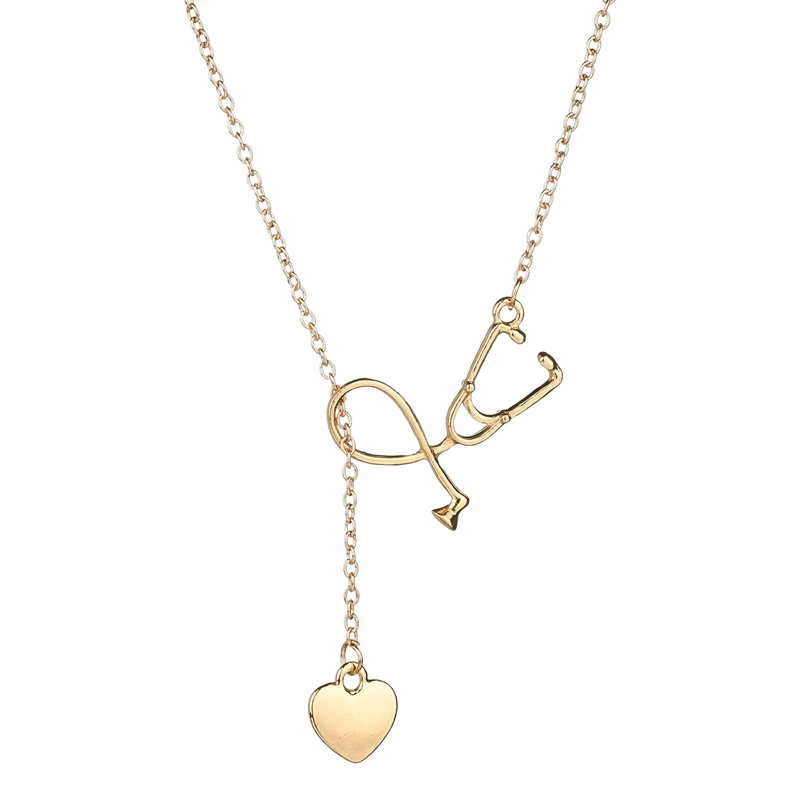 MissCyCy Medical Stethoscope Heart Pendant Necklace Nurse Doctor Gold/Silver Color Gift Fashion Jewelry Bijoux Femme
MissCyCy Medical Stethoscope Heart Pendant Necklace Nurse Doctor Gold/Silver Color Gift Fashion Jewelry Bijoux Femme