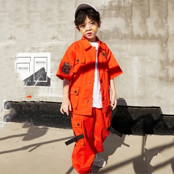Hip Hop Kids Jazz Dance Costumes Girls Orange Coat Trousers White Tops Boys Clothes Street Clothing Performance Wear DN2524
Hip Hop Kids Jazz Dance Costumes Girls Orange Coat Trousers White Tops Boys Clothes Street Clothing Performance Wear DN2524