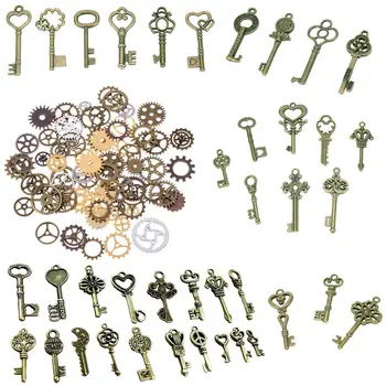 120 grams of antique bronze retro key steampunk gear gear charm pendant clock wheel jewelry production supplies, steampunk acc
120 grams of antique bronze retro key steampunk gear gear charm pendant clock wheel jewelry production supplies, steampunk acc