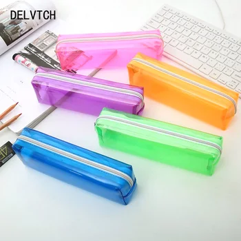DELVTCH Middle School Student Pencil Bag Colourful Rectangle Simple And Easy Solid Color Transparent Pencil Case
DELVTCH Middle School Student Pencil Bag Colourful Rectangle Simple And Easy Solid Color Transparent Pencil Case