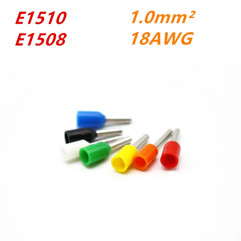 100pcs/Pack E1508 E1510 Insulated Ferrules Terminal Block Cord End Wire Connector Electrical Crimp TerminatorE1508 E1510
100pcs/Pack E1508 E1510 Insulated Ferrules Terminal Block Cord End Wire Connector Electrical Crimp TerminatorE1508 E1510