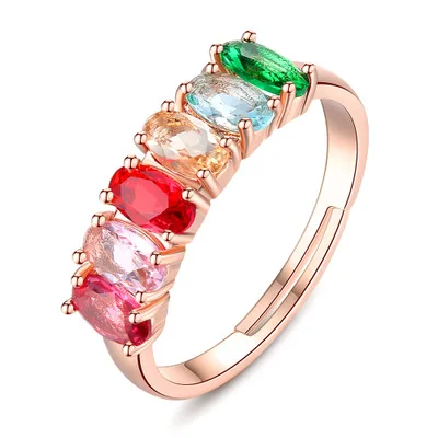 Beiver Shining Colorful Rainbow Square Baguette Resizable Gold Filled Cubic Zirconia Eternity Cz Ring for Women Female Gift
Beiver Shining Colorful Rainbow Square Baguette Resizable Gold Filled Cubic Zirconia Eternity Cz Ring for Women Female Gift