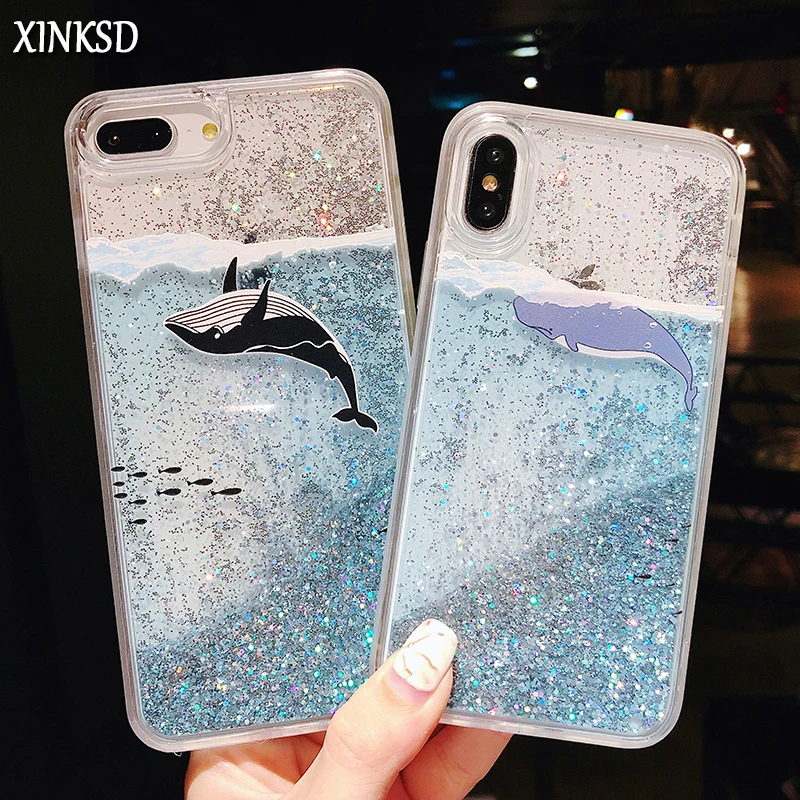 For iPhone 6 6S 7 8 Plus X 2018 Fashion Cartoon Whale Dolphin Fish Transparent Glitter Star Dynamic Liquid Quicksand Phone Cases
For iPhone 6 6S 7 8 Plus X 2018 Fashion Cartoon Whale Dolphin Fish Transparent Glitter Star Dynamic Liquid Quicksand Phone Cases