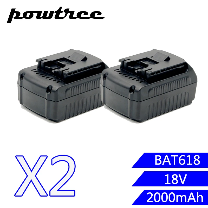 2PACKS 2000mAh 18V BAT618 Li-ion Rechargeable Battery for BOSCH BAT609, BAT610, BAT611, BAT612, BAT618, BAT620
2PACKS 2000mAh 18V BAT618 Li-ion Rechargeable Battery for BOSCH BAT609, BAT610, BAT611, BAT612, BAT618, BAT620