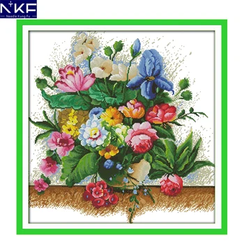 NKF Flowers blooming needle craft counted stamped canvas rose cross stitch wedding for home decoration
NKF Flowers blooming needle craft counted stamped canvas rose cross stitch wedding for home decoration