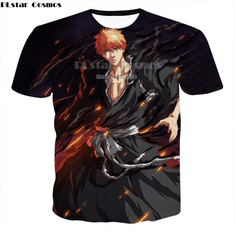 2018 New Fashion T-shirt Women/Men Bleach Anime 3D Print Casual T Shirt Kurosaki Ichigo Printing Tees Tops Streetwear Plus size
2018 New Fashion T-shirt Women/Men Bleach Anime 3D Print Casual T Shirt Kurosaki Ichigo Printing Tees Tops Streetwear Plus size