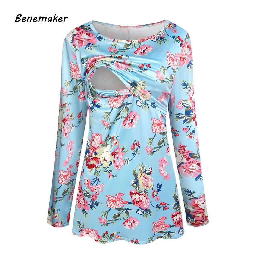Benemaker Maternity Nursing Tops Breastfeeding Pregnancy Long Sleeve Tees Shirt For Pregnant Women Fashion Feeding Clothes YC003
Benemaker Maternity Nursing Tops Breastfeeding Pregnancy Long Sleeve Tees Shirt For Pregnant Women Fashion Feeding Clothes YC003