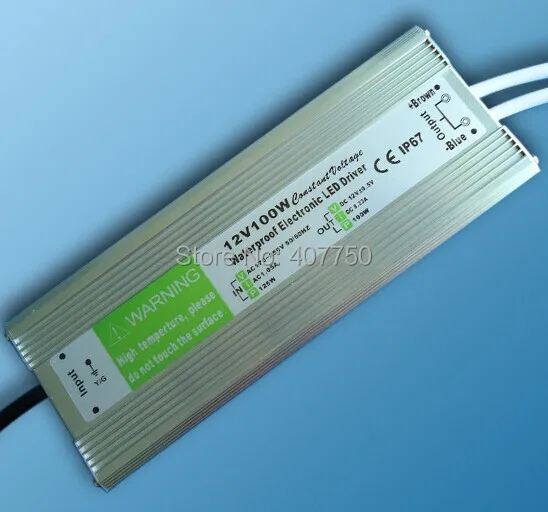 CE&RoHs certified IP67 waterproof 100W constant power supply output voltage 12V/24VDC AC/DC adapters used for open air lighting
CE&RoHs certified IP67 waterproof 100W constant power supply output voltage 12V/24VDC AC/DC adapters used for open air lighting