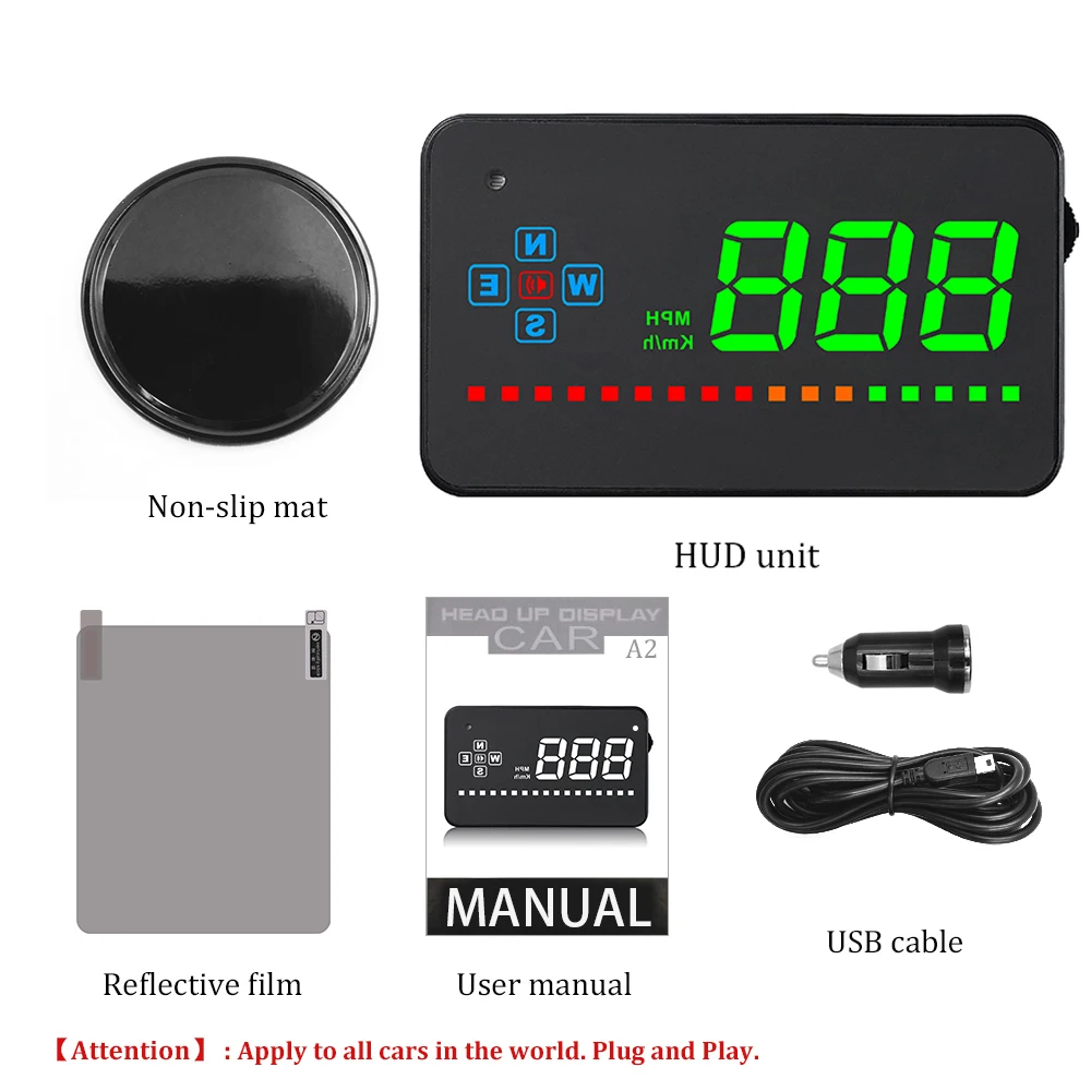 A2 display head up display gps Digital Car Speedometer Auto Windshield Project Speedometer GPS hud head up display for All cars
A2 display head up display gps Digital Car Speedometer Auto Windshield Project Speedometer GPS hud head up display for All cars