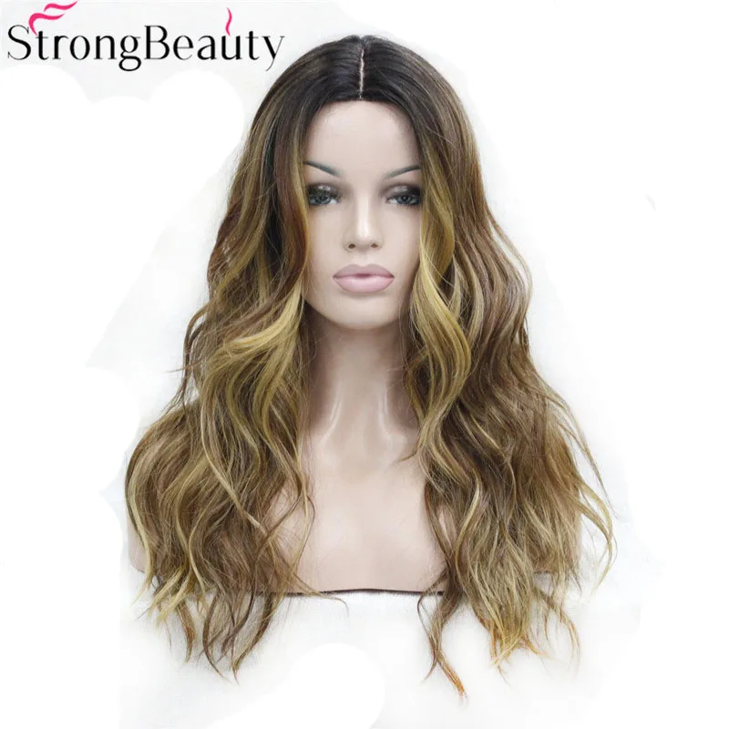 Strong Beauty Ombre Wig Wavy Synthetic Capless Wigs Long Blonde With Dark Root Hair
Strong Beauty Ombre Wig Wavy Synthetic Capless Wigs Long Blonde With Dark Root Hair