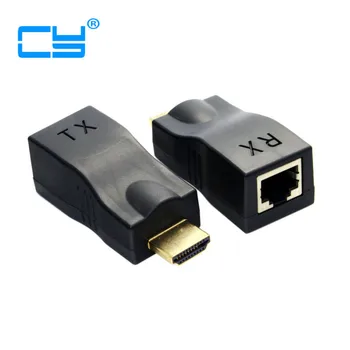 RJ45 to HDMI 1.4 Extender Over Single 30m Ethernet LAN RJ45 CAT5E CAT6 For HDTV 1080P With 3D
RJ45 to HDMI 1.4 Extender Over Single 30m Ethernet LAN RJ45 CAT5E CAT6 For HDTV 1080P With 3D