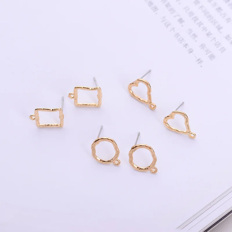 6pcs Simple Hollow Gold Stud Earrings Pendant Charms One Hole Round Heart Square Dangle Earring Jewelry Findings Accessory C116
6pcs Simple Hollow Gold Stud Earrings Pendant Charms One Hole Round Heart Square Dangle Earring Jewelry Findings Accessory C116