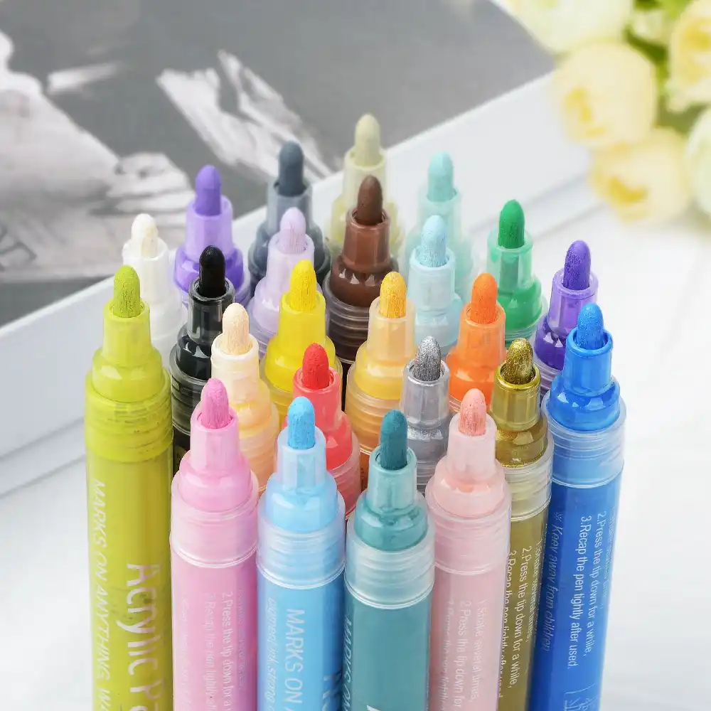 Glitter Isaretleyiciler Akrilik Boya Belirtecleri Kalem Seti Boyama Kalemler Boyama Resim Kalemi Vurgulayici Diy Kart Yapimi Icin Cizim Aliexpress