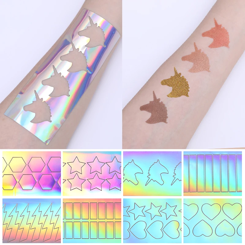 1 Sheet Holographic Rainbow AB Colors Test Adhesive Sticker Lipstick Eyeshadow Professional Makeup Cosmetic Tools
1 Sheet Holographic Rainbow AB Colors Test Adhesive Sticker Lipstick Eyeshadow Professional Makeup Cosmetic Tools