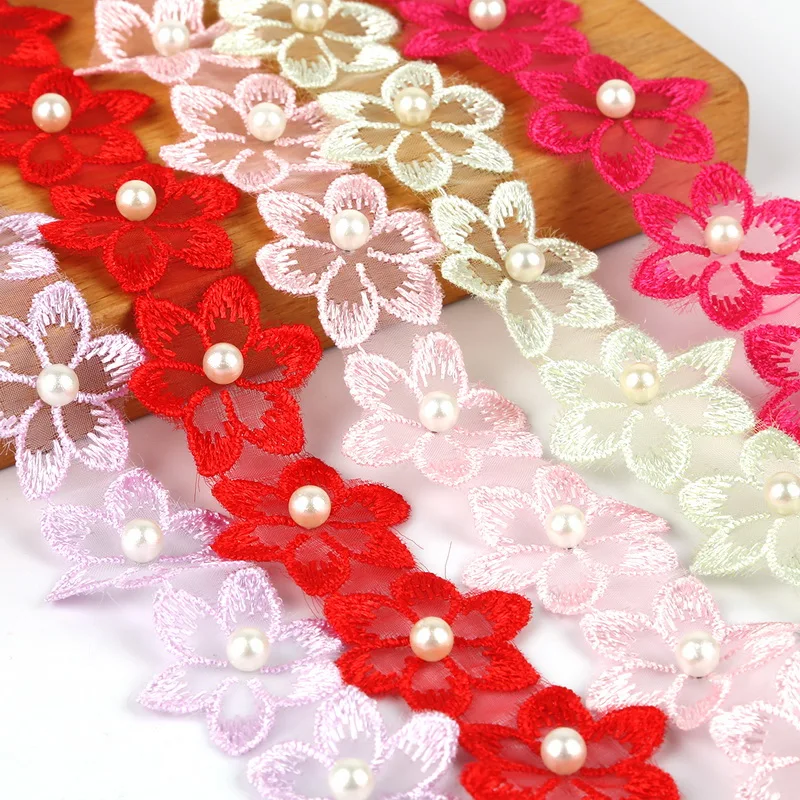 New 1yard/lot Pearl Flower Soluble Organza Lace Trim Knitting Wedding Embroidered DIY Handmade Patchwork Ribbon Sewing Supplies
New 1yard/lot Pearl Flower Soluble Organza Lace Trim Knitting Wedding Embroidered DIY Handmade Patchwork Ribbon Sewing Supplies