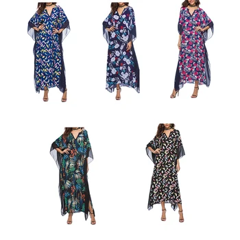 FangNymph Floral Women Girl Batwing Sleeve V-neck Summer Sun Protection Top Pullover Chiffon Beach Blouse Long Maxi Dress 
FangNymph Floral Women Girl Batwing Sleeve V-neck Summer Sun Protection Top Pullover Chiffon Beach Blouse Long Maxi Dress