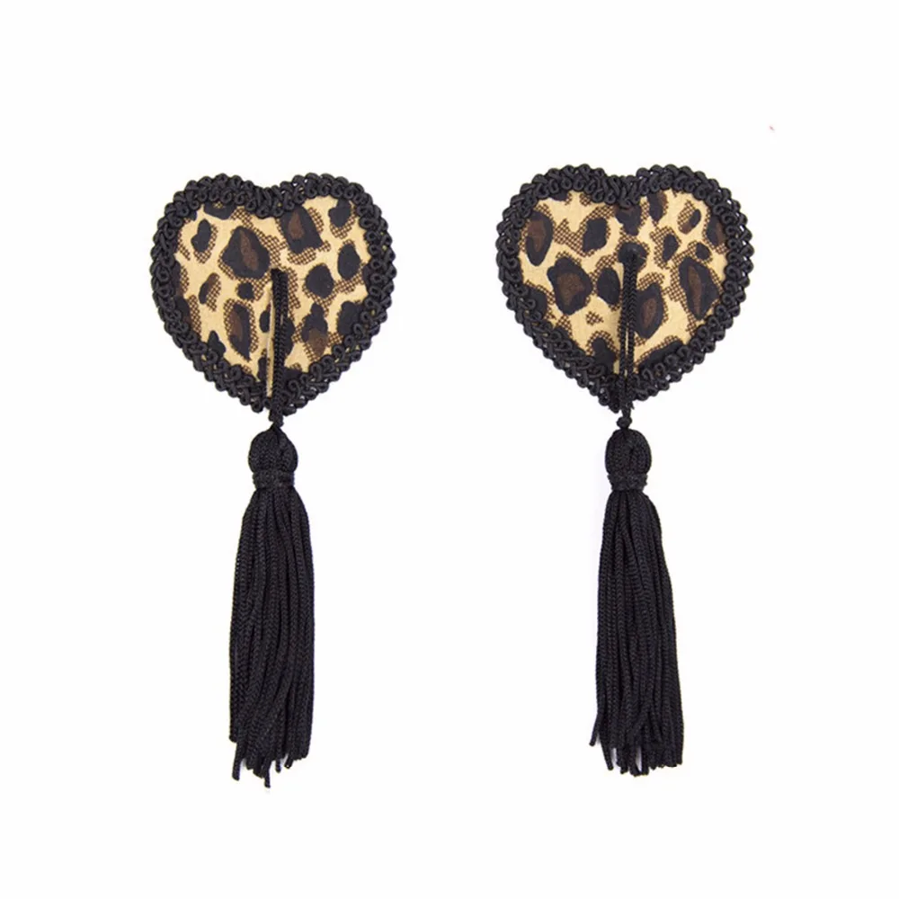 Women Leopard Nipple Cover Sexy Pasties Reusable Tepel Cover Heart Shape Breast Tape Tassel Tepel Cover
Women Leopard Nipple Cover Sexy Pasties Reusable Tepel Cover Heart Shape Breast Tape Tassel Tepel Cover