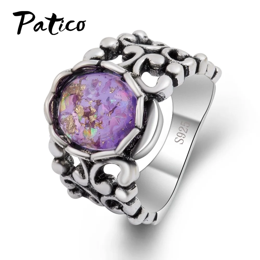 PATICO High Quality Mixed Rainbow Color Natural Opal Stone Ring for Women Jewelry 925 Sterling Silver Vintage Engaged Ring
PATICO High Quality Mixed Rainbow Color Natural Opal Stone Ring for Women Jewelry 925 Sterling Silver Vintage Engaged Ring