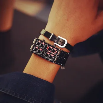 Hot Sale Cool Silver Full Stainless Steel LED Lava Blue Red Light Digital Wristwatch Watch for Men Women Unisex Couple
Hot Sale Cool Silver Full Stainless Steel LED Lava Blue Red Light Digital Wristwatch Watch for Men Women Unisex Couple