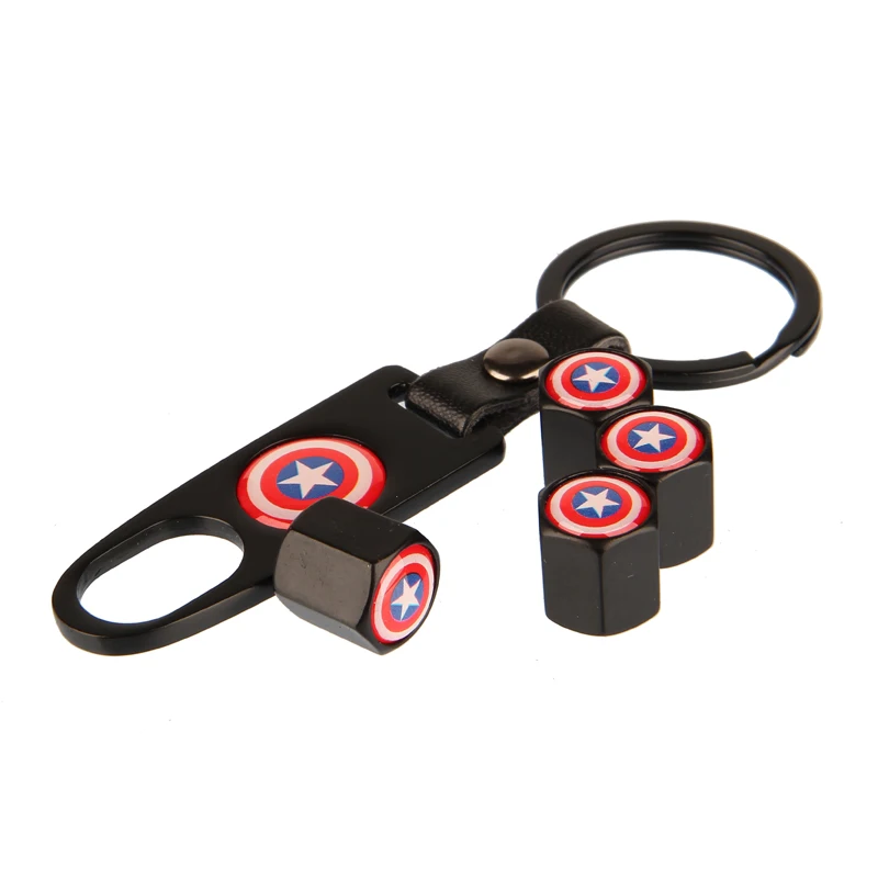 4pcs/Set Metal Car Styling Captain America Logo Wheel Tire Valve Caps Covers With Key Ring Wrench
4pcs/Set Metal Car Styling Captain America Logo Wheel Tire Valve Caps Covers With Key Ring Wrench
