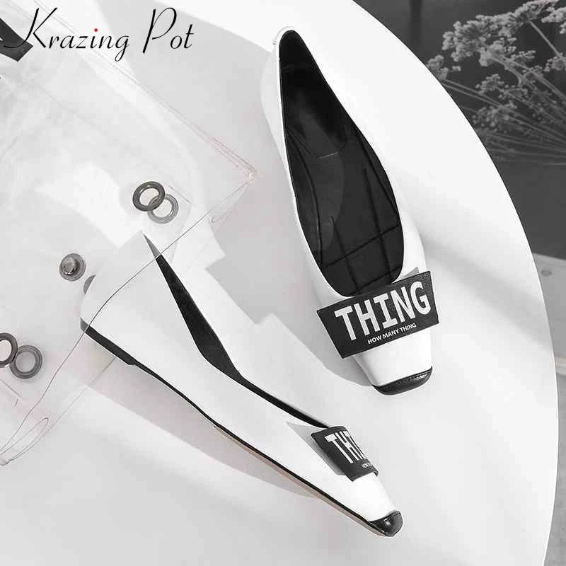 Krazing Pot 2019 full grain leather leather letter decoration brand women square toe casual handmade energy young girl flats La8
Krazing Pot 2019 full grain leather leather letter decoration brand women square toe casual handmade energy young girl flats La8