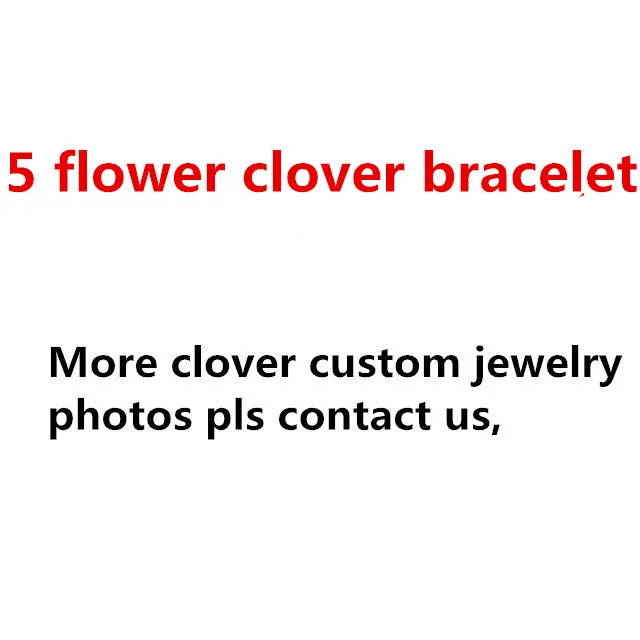 

100% 925 sterling silver four leaf clover bracelet for women brand red black malachite white sell five flower bangles bracelets