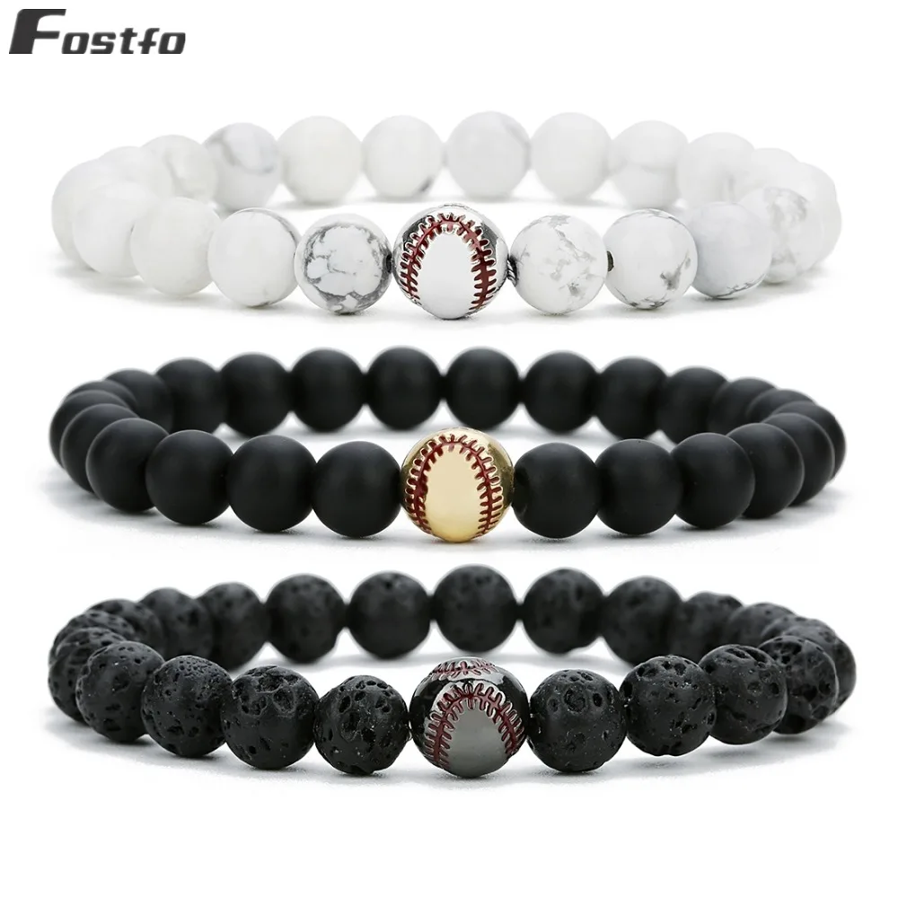 Fosrfo Women Bracelets Trinket Trendy Black Beaded Bracelets for Women Lava Stone Baseball Charm Bangle Party Fashion Jewelry
Fosrfo Women Bracelets Trinket Trendy Black Beaded Bracelets for Women Lava Stone Baseball Charm Bangle Party Fashion Jewelry