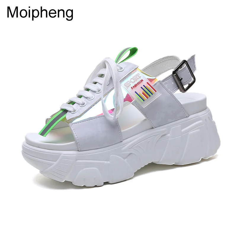 Moipheng Women Sandals 2019 Summer Platform Sandals White Wedges Shoes Chunky Light Mesh Open Toe High Heels Sandalias Mujer
Moipheng Women Sandals 2019 Summer Platform Sandals White Wedges Shoes Chunky Light Mesh Open Toe High Heels Sandalias Mujer