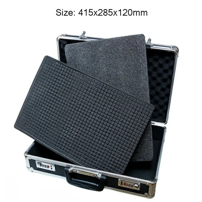Aluminum Alloy Tool Box Password lock instrument box Impact resistance Safety Case Portable Suitcase With pre-cut sponge Black
Aluminum Alloy Tool Box Password lock instrument box Impact resistance Safety Case Portable Suitcase With pre-cut sponge Black