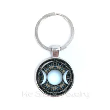 ¡Al por mayor! Llavero con dijes de estrella de pentagrama y pentagrama celtítico para mantener el talismán y el tratamiento de las heridas de regalo(China)