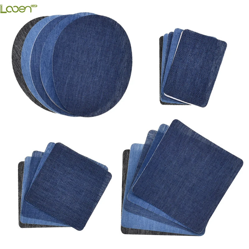 Looen 20pcs Denim Transfers Cloth Patch Iron-on Press Stickers for Families Cool Clothes Patches DIY Appliques for Parent Childs (2)