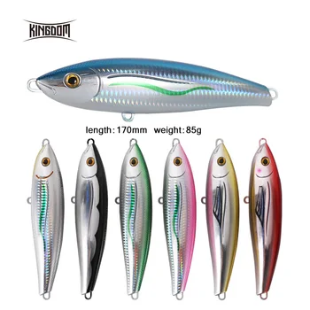 Kingdom 1pc 17cm/85g Large Sea Fishing Lures Topwater Floating Pencil Hard Baits Suitable for larger fish on boat model 6507
Kingdom 1pc 17cm/85g Large Sea Fishing Lures Topwater Floating Pencil Hard Baits Suitable for larger fish on boat model 6507