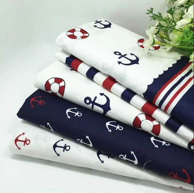 F 4pcs/lot 40cmx50cm 100% cotton fabric Sea anchor Printed fat Quarter for sewing clothes bedding quilting patchwork crafts
F 4pcs/lot 40cmx50cm 100% cotton fabric Sea anchor Printed fat Quarter for sewing clothes bedding quilting patchwork crafts