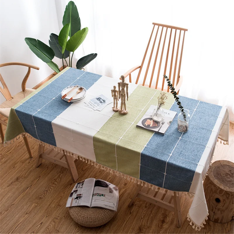 Colorful Plaid Decorative Linen Tablecloth With Tassel Waterproof Oilproof Rectangular Wedding Dining Table Cover Table Cloth
Colorful Plaid Decorative Linen Tablecloth With Tassel Waterproof Oilproof Rectangular Wedding Dining Table Cover Table Cloth