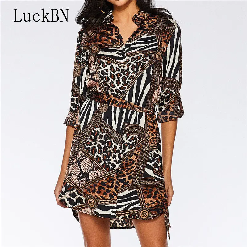 Leopard Dress Women 2019 Autumn Sexy Mini Party Dress Casual Turn Down Collar Office Shirt Dress Ladies Bandage Dresses Vestidos
Leopard Dress Women 2019 Autumn Sexy Mini Party Dress Casual Turn Down Collar Office Shirt Dress Ladies Bandage Dresses Vestidos