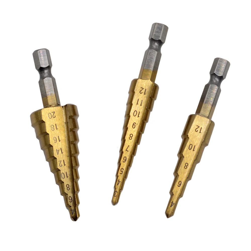 3 шт./лот титановые ступенчатые сверла 12 мм 4 20 мм|drill metal|drill edmdrill screw |