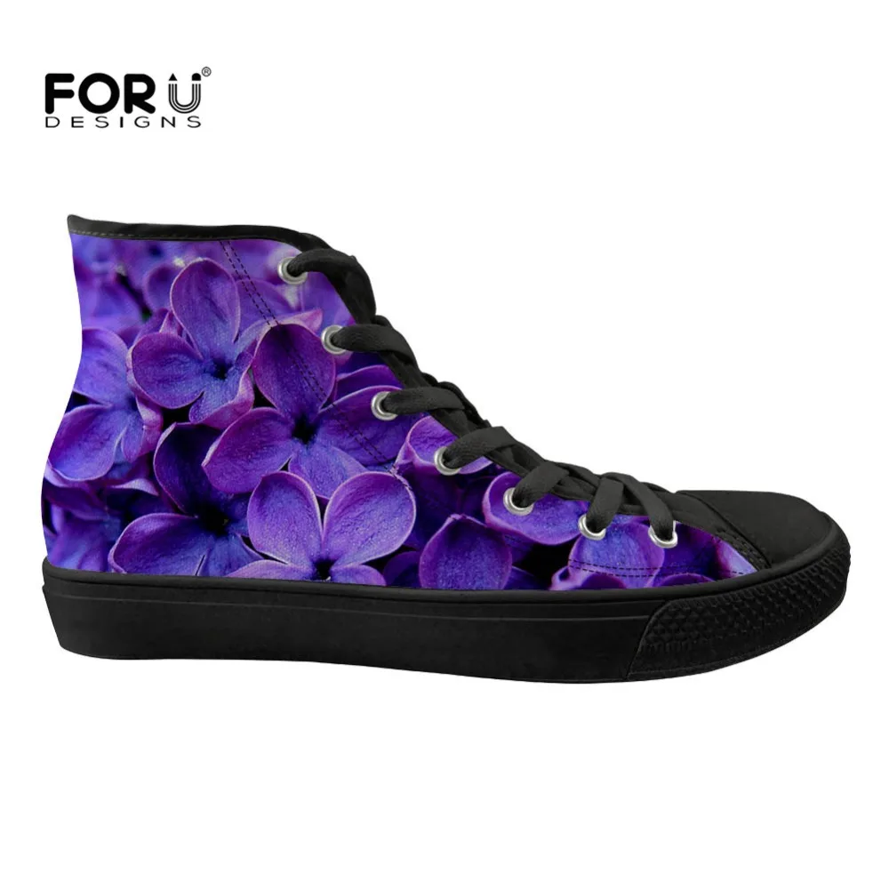 FORUDESIGNS Women Sneakers Purple Lilac 3D Printing Casual Shoes Woman Comfortable Breathable Canvas High top Zapatos de mujer
FORUDESIGNS Women Sneakers Purple Lilac 3D Printing Casual Shoes Woman Comfortable Breathable Canvas High top Zapatos de mujer