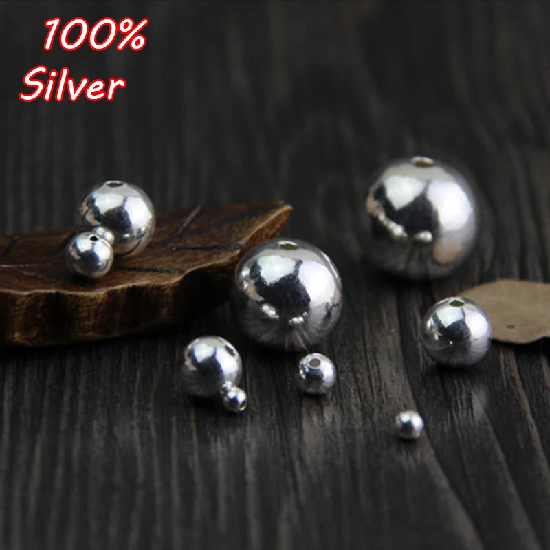 10pcs 100% S925 Sterling Silver DIY Handmade Accessories Ball Crimp Beads Jewelry Wholesale
10pcs 100% S925 Sterling Silver DIY Handmade Accessories Ball Crimp Beads Jewelry Wholesale
