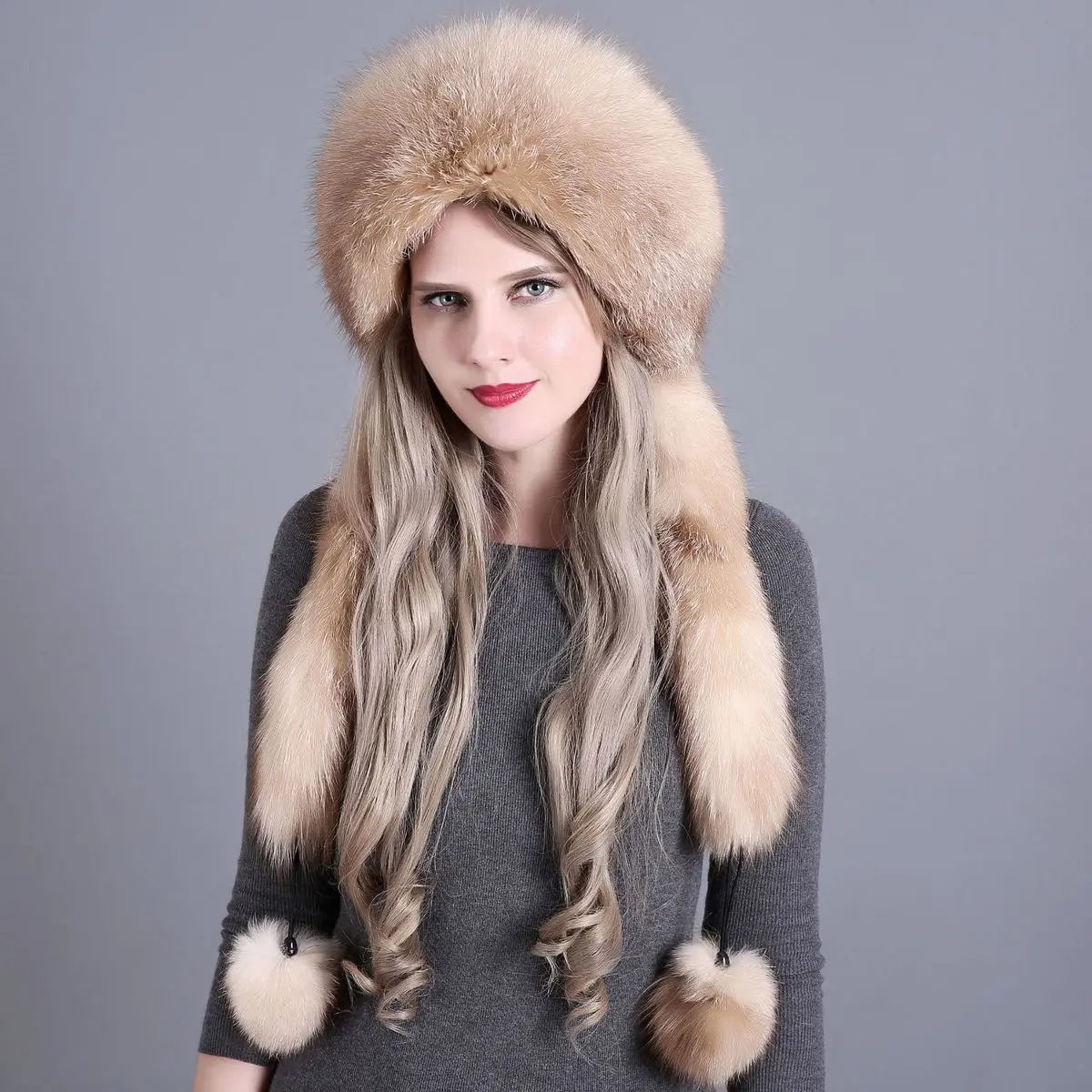 Women Real Fox Fur Hat 2018 Winter Warm Rabbit Fur Tap Genuine Natural Fur with Leather Top Bomber Solid Hats Beanies H#10
Women Real Fox Fur Hat 2018 Winter Warm Rabbit Fur Tap Genuine Natural Fur with Leather Top Bomber Solid Hats Beanies H#10