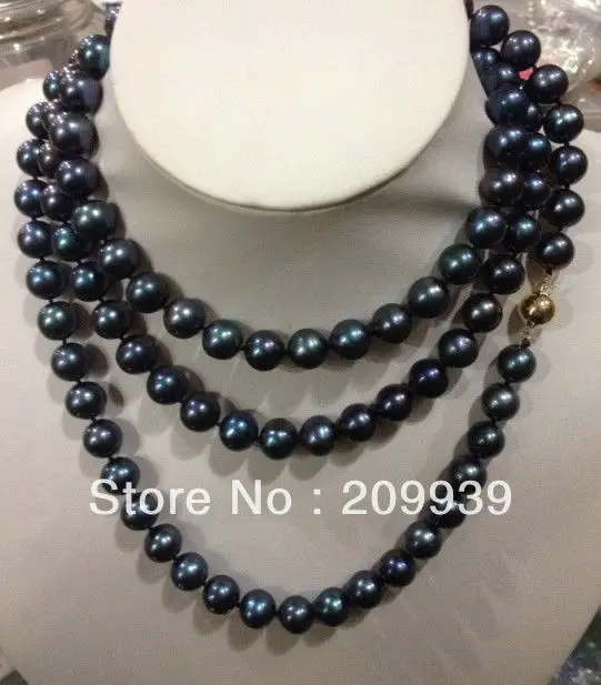 FREE SHIPPING 002681 Natural 9-10mm AAA Black Tahitian Pearl Necklace 50" Gold Clasp
FREE SHIPPING 002681 Natural 9-10mm AAA Black Tahitian Pearl Necklace 50" Gold Clasp