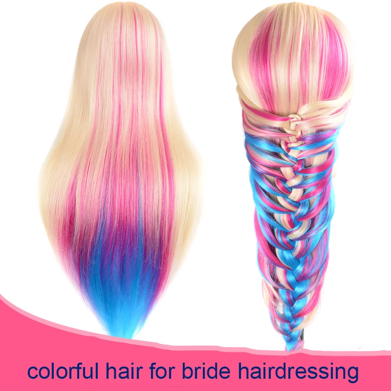 28" 100% High Temperature Firber Colorful Hair Training Head Nice Hairdressing Doll Heads Mannequin Head To Practice Braiding
28" 100% High Temperature Firber Colorful Hair Training Head Nice Hairdressing Doll Heads Mannequin Head To Practice Braiding