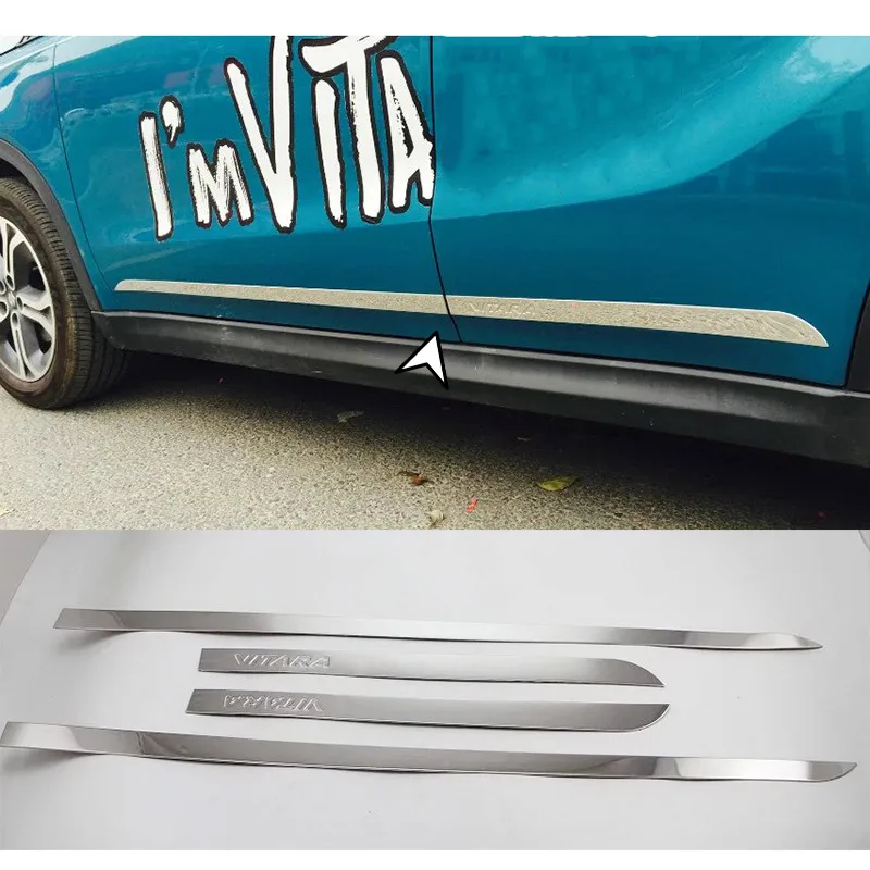ACCESSORIES FOR SUZUKI VITARA 2015 2016 STAINLESS EXTERIOR DOOR TRIM STICKERS ANTI COLLISION STRIP CAR-STYLING
ACCESSORIES FOR SUZUKI VITARA 2015 2016 STAINLESS EXTERIOR DOOR TRIM STICKERS ANTI COLLISION STRIP CAR-STYLING