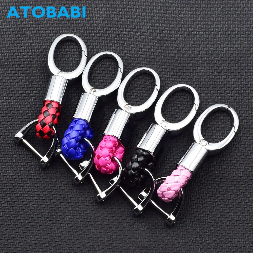 ATOBABI Silver Handmade Rope Key Chain Simple Universal Unisex Braided Leather Men Woman Car Key Rings Horseshoe Buckle Keychain
ATOBABI Silver Handmade Rope Key Chain Simple Universal Unisex Braided Leather Men Woman Car Key Rings Horseshoe Buckle Keychain