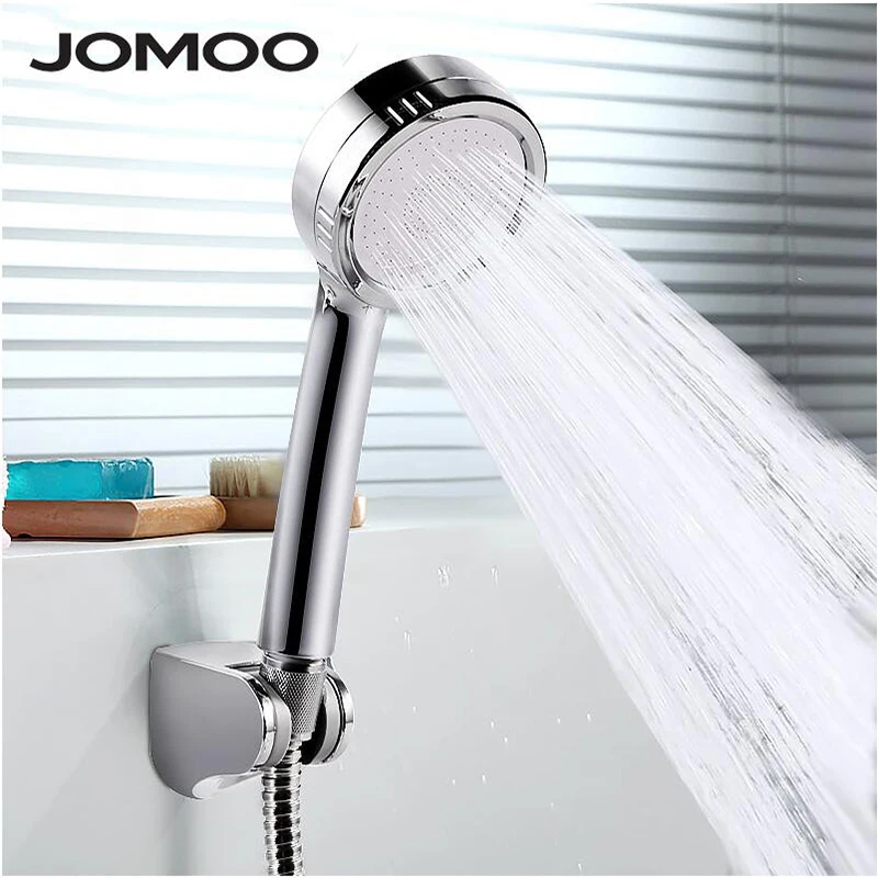 

Pressurized Shower Head Water Saving ABS Handheld Rainfall Showers heads douche with holder hose Bathroom Accessories