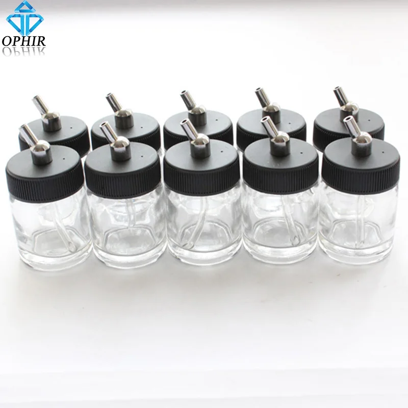 OPHIR 10 pcs/lot Glass Containers Dual Action Airbrush Glass 22cc Bottles (Professional paint cup) # AC016-10x
OPHIR 10 pcs/lot Glass Containers Dual Action Airbrush Glass 22cc Bottles (Professional paint cup) # AC016-10x