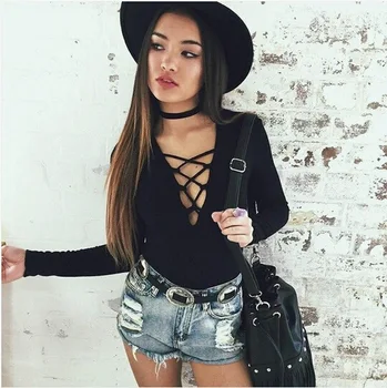 Rompers Women Bodysuits 2016 Sexy Bodysuit Long Sleeve Gray Cotton Short High Waist Bandage Bodycon Nightclub Overalls
Rompers Women Bodysuits 2016 Sexy Bodysuit Long Sleeve Gray Cotton Short High Waist Bandage Bodycon Nightclub Overalls
