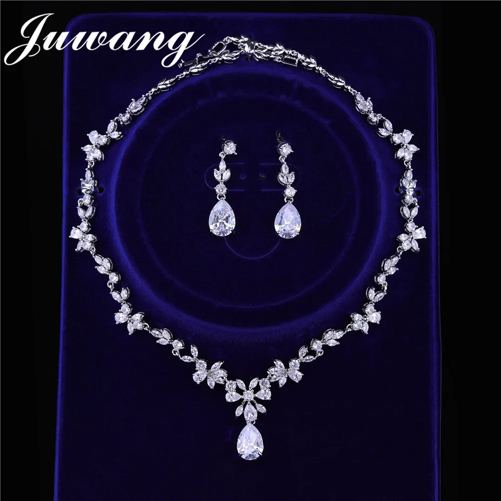 JUWANG Brand Flower Wedding Jewelry Set for Bridal Luxury Necklace Earring Set Valentine's Day Gifts Costume Jewelry
JUWANG Brand Flower Wedding Jewelry Set for Bridal Luxury Necklace Earring Set Valentine's Day Gifts Costume Jewelry