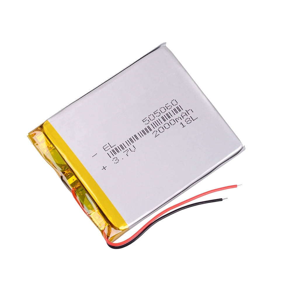 3.7 V lithium polymer battery GPS navigation 505060 2000mah Li-Po Rechargeable Battery For MP4 MP5 DVD Cell Phone Tablet PC
3.7 V lithium polymer battery GPS navigation 505060 2000mah Li-Po Rechargeable Battery For MP4 MP5 DVD Cell Phone Tablet PC