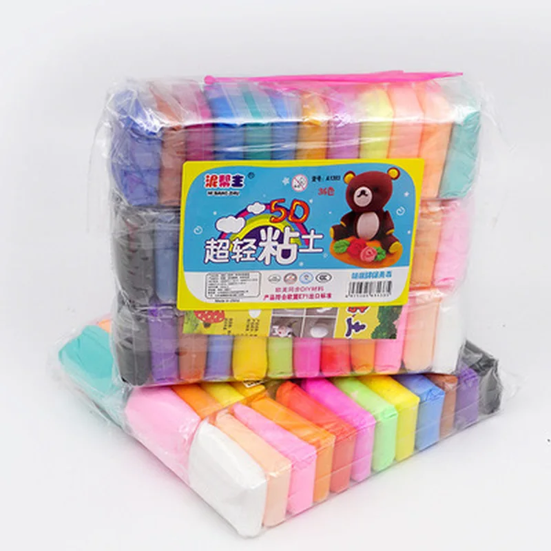 36 colors/Set Light Air Plasticine Fluffy Slime Toys Putty Soft Clay Antistress Slime Supplies Fidget Polymer Clay for Children
36 colors/Set Light Air Plasticine Fluffy Slime Toys Putty Soft Clay Antistress Slime Supplies Fidget Polymer Clay for Children
