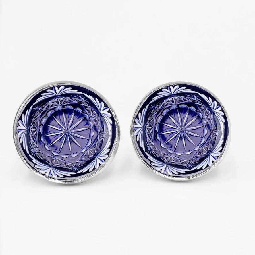 Handmade Glamour Purple Ice Carving Men's Cufflinks Men's Shirt Cuffs High Quality Silver Glass Cufflinks Husband Gifts
Handmade Glamour Purple Ice Carving Men's Cufflinks Men's Shirt Cuffs High Quality Silver Glass Cufflinks Husband Gifts